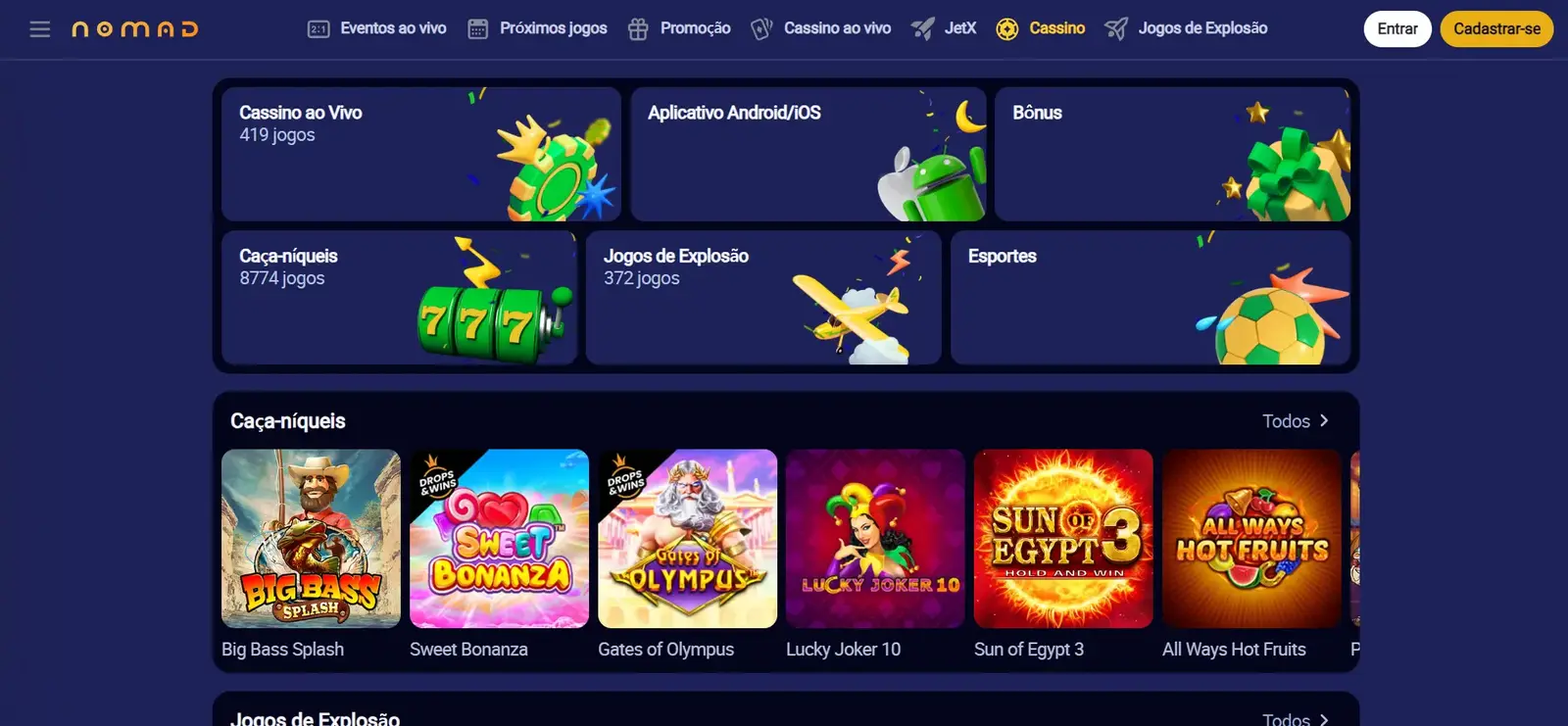 Nomad Games cassino: O Melhor site para jogar em 2023 - Agência São Joaquim  Online